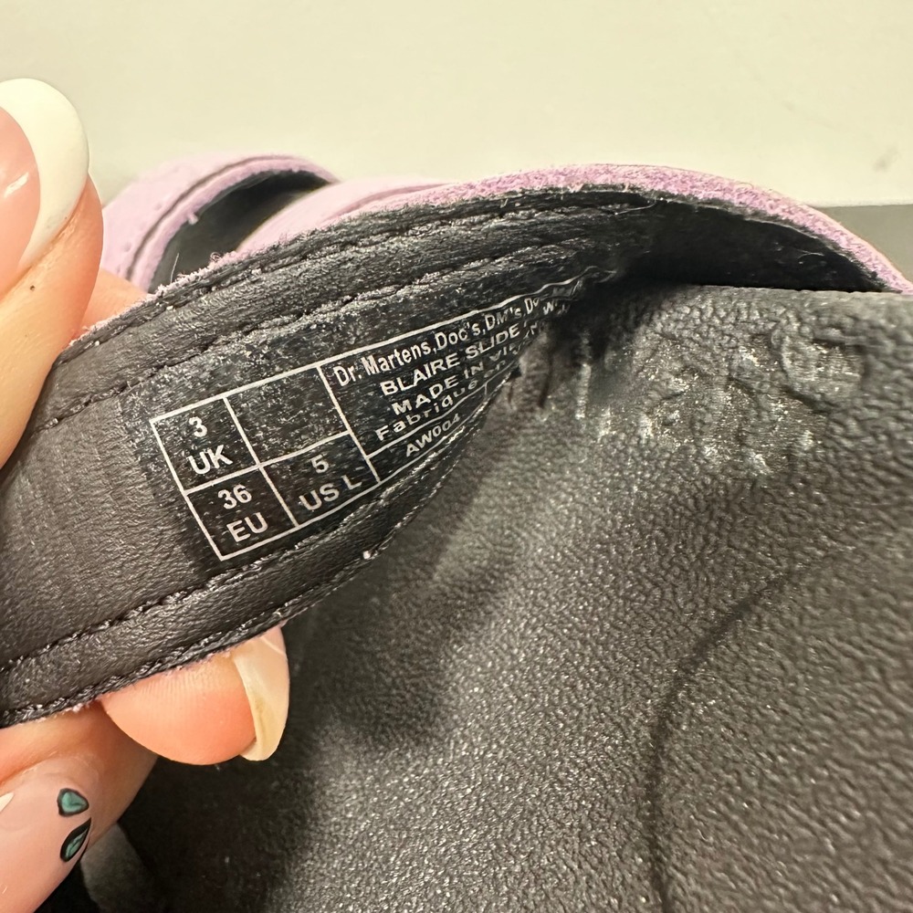 Dr. Martens Blaire Slide Sandals Lilac Buckle Straps Platform 5 - Picture 5 of 5